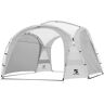 12 ft. x 12 ft. White Pop-Up Canopy with Side Wall, Ground Pegs, and Stability Poles, Sun Shelter Rainproof, Waterproof