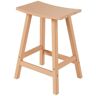 WESTIN OUTDOOR Franklin Teak 29 in. Plastic Outdoor Bar Stool