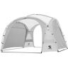 Sudzendf 12 ft. x 12 ft. White Standard Pop Up Canopy UPF50 Plus Tent with Side Wall, Ground Pegs and Stability Poles Sun Shelter