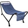 Best Choice Products 7.3 ft. Outdoor Patio Hammock Bed with Stand, Pillow, Storage Pockets, 500 lbs. Weight Capacity in Blue