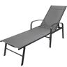Angel Sar Swimming Pool Outdoor Lounge Chair with Pillow in Gray