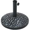 Sunnydaze Decor 18 in. Dia Traditional Pebble Texture Outdoor Resin Patio Umbrella Stand in Gray