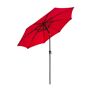 FLAME&SHADE 10 ft. Aluminum Market Push Button Tilt Patio Umbrella with Fiberglass Rib Tips in Red Solution Dyed Polyester