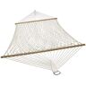 Sunnydaze Decor Double 12 ft. Free Standing 2-Person Cotton Rope Spreader Bar Hammock Bed