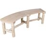 3 ft. Cedar/Fir Wood Outdoor Wooden Curved Bench Rustic Style Log for Patio Garden Deck and Backyard, Natural