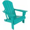 WESTIN OUTDOOR Addison Poly Plastic Folding Outdoor Patio Traditional Adirondack Lawn Chair in Turquoise