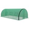 Outsunny 236.25 in. L x 118 in. W x 78.75 in. H Galvanized Steel, 140gsm Polyethylene Green Tunnel GREENHOUSE