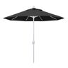 California Umbrella 9 ft. Matted White Aluminum Market Patio Umbrella Push Tilt in Black Pacifica