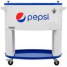 PERMASTEEL 80QT Sporty Oval Shape Rolling Cooler with Pepsi Logo in White