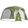 12 ft. x 12 ft. Green Pop-Up Canopy with Side Wall, Ground Pegs, and Stability Poles, Sun Shelter Rainproof, Waterproof