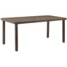 CROSLEY FURNITURE Bradenton Weathered Brown Rectangular Wicker Outdoor Dining Table