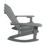 Amucolo Gray Wood Adirondack Reclining  Outdoor Rocking Chair