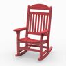 WILDRIDGE Heritage Cardinal Red Traditional Rocking Chair Plastic Outdoor Rocking Chair