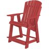 WILDRIDGE Heritage Cardinal Red Plastic Outdoor High Adirondack Chair