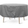 KHOMO GEAR 60 in. Dia Small Grey Round Patio Table and Chair Set Cover - Durable and Water Resistant Outdoor Furniture Cover