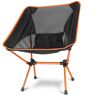 ITOPFOX Orange Black Aluminum Alloy Oxford Cloth Foldable Camping Chair Backpacking Chair For Outdoor Camping Fishing and Picnic