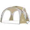 Sudzendf 12 ft. x 12 ft. Khaki Standard Pop Up Canopy UPF50 Plus Tent with Side Wall, Ground Pegs and Stability Poles Sun Shelter