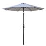 ABCCANOPY 7.5 ft. Aluminum Market Push Button Tilt Patio Umbrella in Light Gray