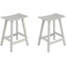 WESTIN OUTDOOR Franklin Sand 24 in. Plastic Outdoor Bar Stool