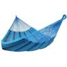 Sunnydaze Decor Mayan Family 13 ft. 880 lbs. Capacity XXL Thick Cord Hand-Woven Hammock Bed in Blue