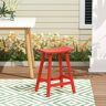 WESTIN OUTDOOR Franklin Red 24 in. Plastic Outdoor Bar Stool