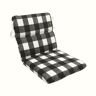 Pillow Perfect Buffalo Check 21 in. W x 3 in. H Deep Seat, 1 Piece Chair Cushion with Round Corners in Black/White Anderson