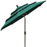 eliteShade 9 ft. 3-Tiers Market Umbrella Patio Umbrella with Ventilation and 5-Years Non-Fading in forest Green