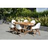 Amazonia Carilo Deluxe 7-Piece Teak Oval Patio Dining Set