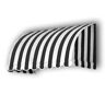 AWNTECH 10.38 ft. Wide Savannah Window/Entry Fixed Awning (31 in. H x 24 in. D) Black/White