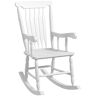 Outsunny Porch Rockers White Poplar Wood Outdoor Rocking Chair