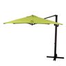 California Umbrella 8.5 ft. Bronze Aluminum Cantilever Patio Umbrella with Side Tilt and Crank Lift in Macaw Sunbrella