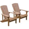 Anvil Orange Outdoor Adirondack Chair, Weather Resistant HIPS Plastic Patio Lounge Chairs Set of 2 for Pool Garden