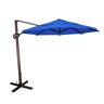 11 ft. Bronze Aluminum Cantilever Patio Umbrella with 360 Tilt and Crank Lift in Pacific Blue Sunbrella