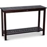 Tenleaf Black Rectangular Eucalyptus Wood Outdoor Dining Table