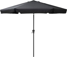 CorLiving 200 Series Black Fabric 10ft Round Tilting Market Patio Umbrella