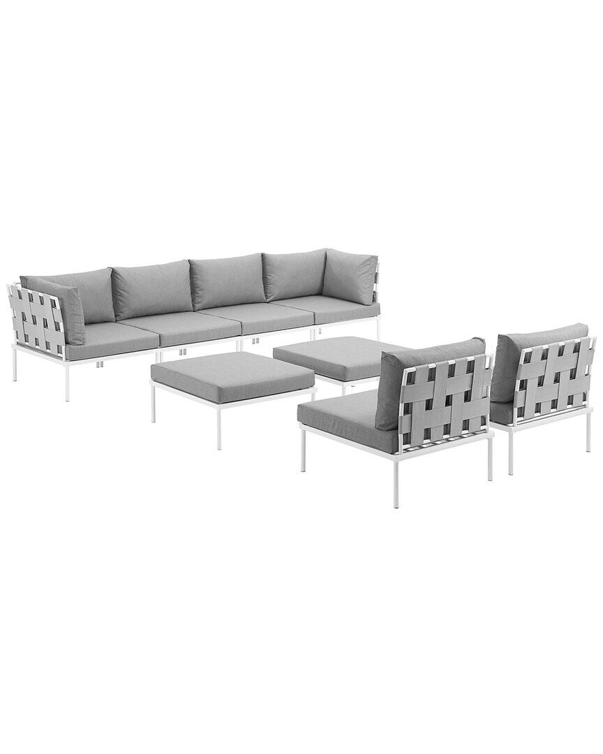 Modway Harmony 8-Piece Outdoor Patio Sectional Sofa Set White NoSize