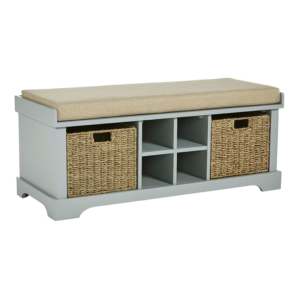 Photos - Other Furniture Ashley Furniture Dowdy Storage Bench in Grey a3000120 