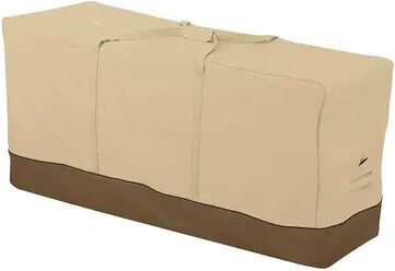 Classic Accessories Veranda Oversized Patio Cushion Storage Bag, Beig/Green