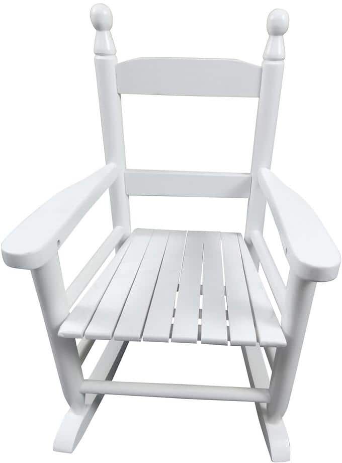 HOTEBIKE White Wood Outdoor Rocking Chair, Suitable for Kids