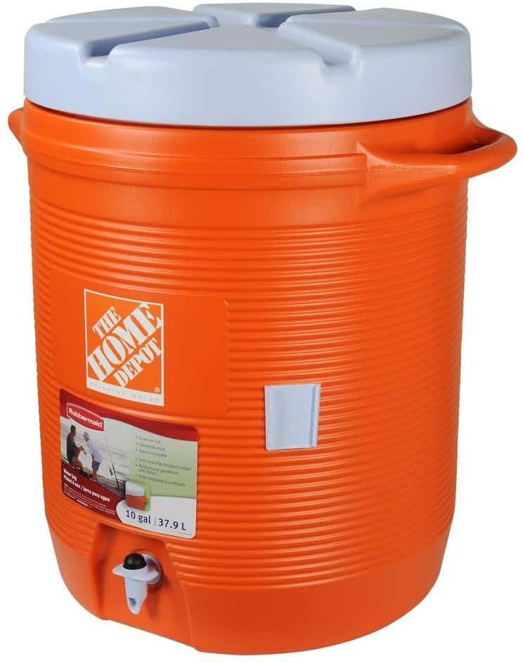 The Home Depot 10 Gal Orange Water Cooler