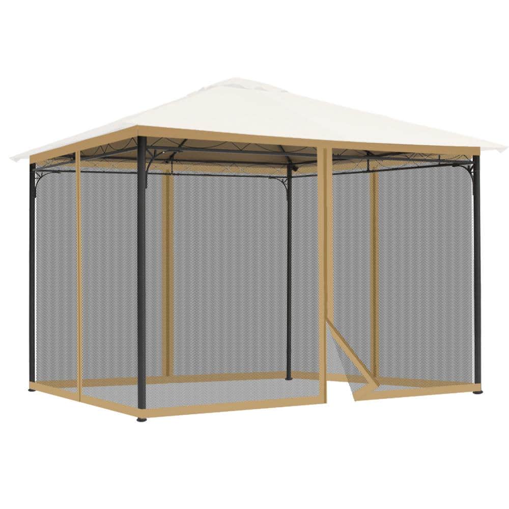 Aoodor Gazebo Netting Screen Replacement Universal 4-Panel Sidewalls 10 ft. x 12 ft. (Only Netting)