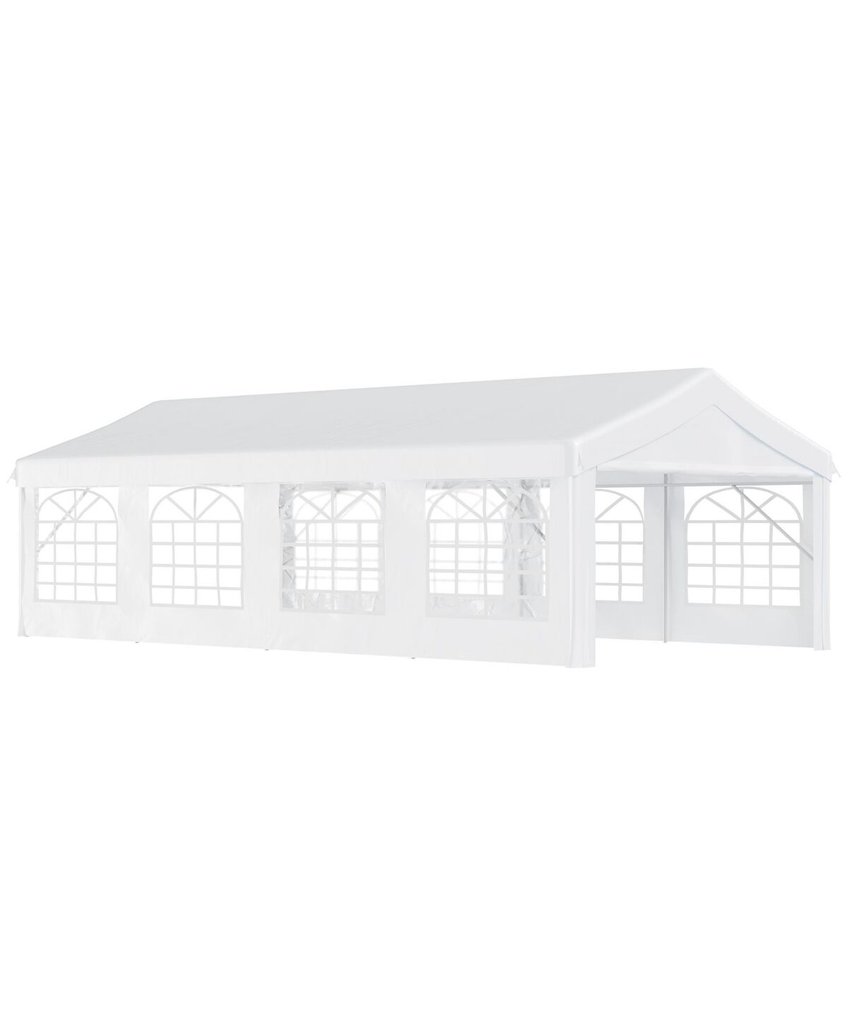 Outsunny 13' x 26' Party Tent & Carport with Removable Sidewalls and Zipper Doors, Heavy Duty Canopy Tent Sun Shade Shelter, for Parties, Wedding, Eve