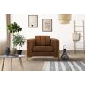 Home affaire Sessel »Haki«  cognac  Lu x us-Microfaser Vintageoptik cognac