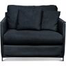 furninova Loveseat »Petito«, abnehmbarer Hussenbezug, alle Kissen mit Federn gefüllt, 2 Zierkissen  dark blue  Struktur dark blue