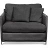 furninova Loveseat »Petito«, abnehmbarer Hussenbezug, alle Kissen mit Federn gefüllt, 2 Zierkissen  grey  Struktur grey