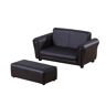 HOMCOM Kindersessel mit Fußhocker  Kindercouch & Hocker in Schwarz, Gemütliches Sofa Sessel Set, 83x42x41cm  Aosom.de