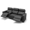 sofanella Leder Kino 3 Sitzer Couch MATERA Relaxsofa in Rindsleder 231x100x96cm schwarz
