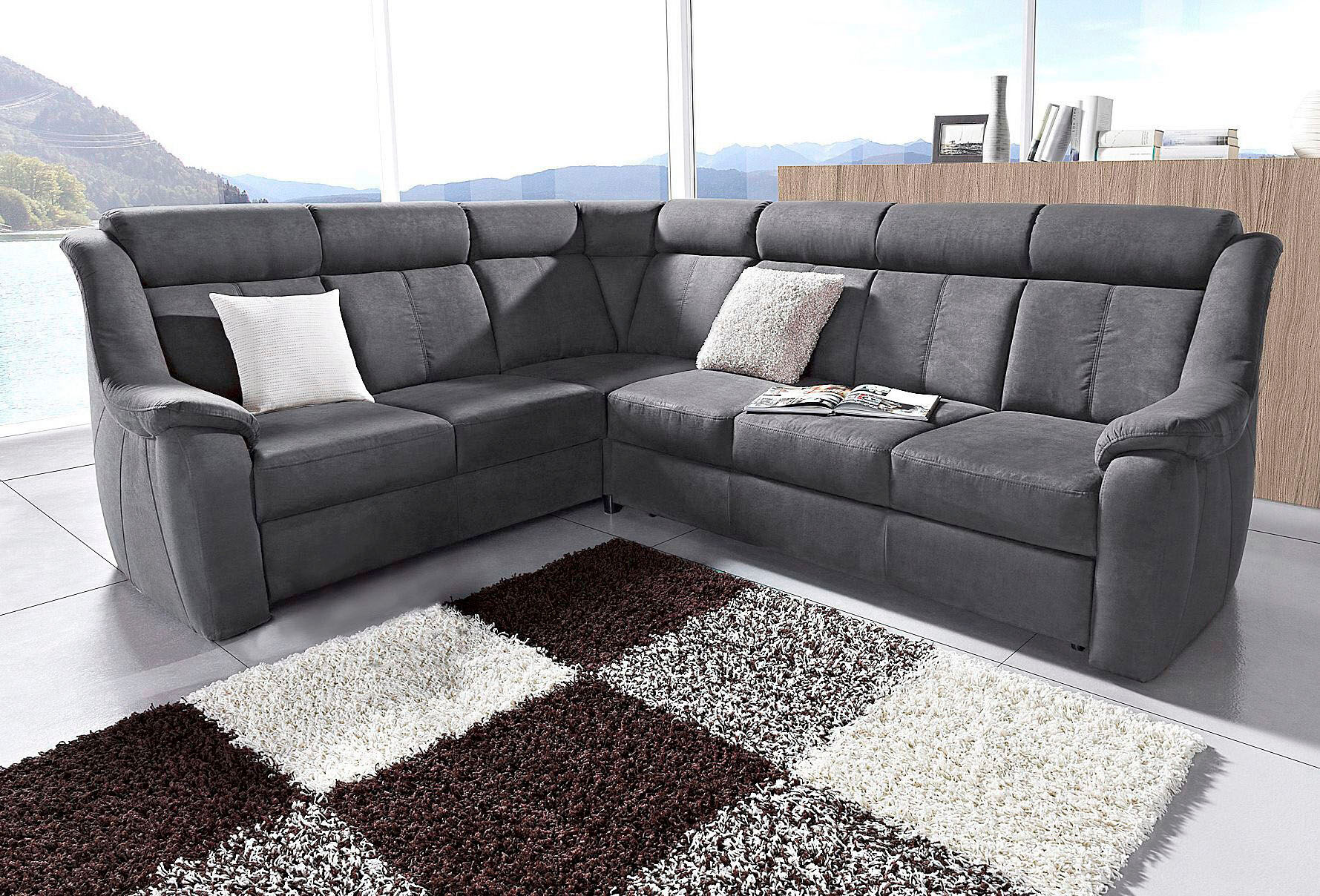 sit&more Ecksofa, wahlweise mit Relaxfunktion grau