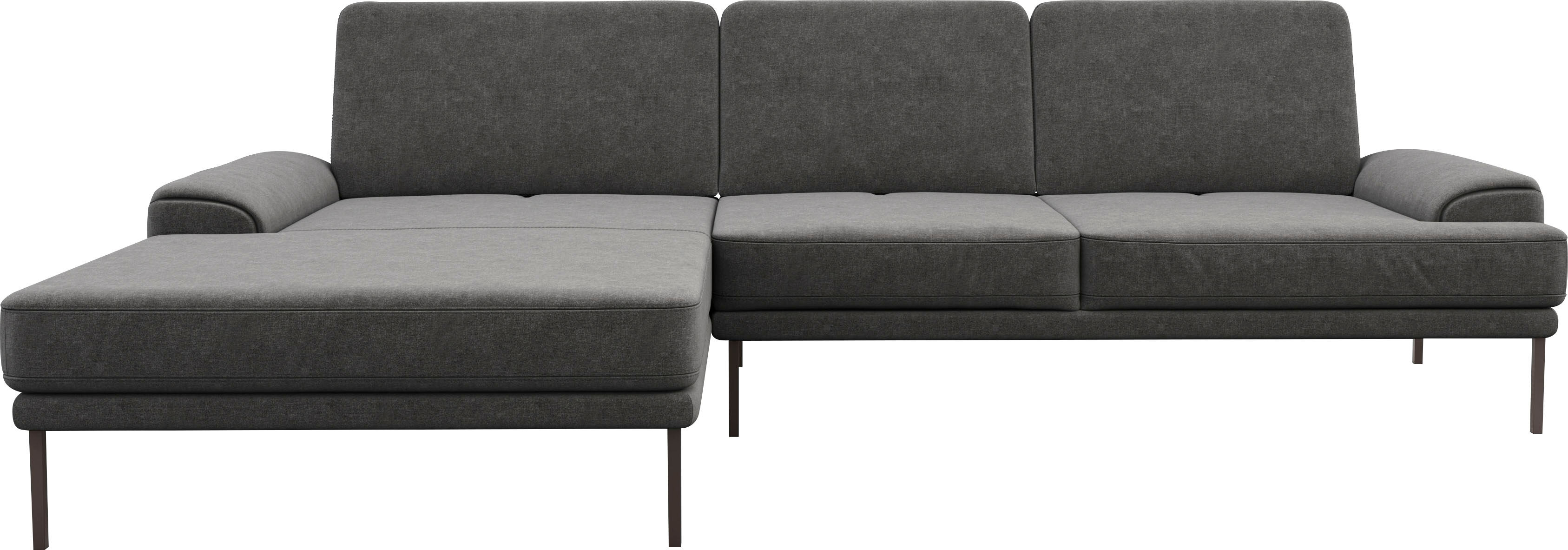 GALLERY M branded by Musterring Ecksofa »Viola«, mit Sitztiefenverstellung,... grau