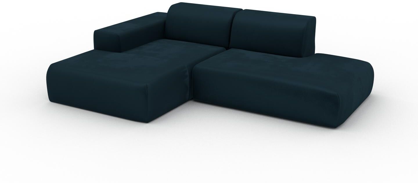 MYCS Ecksofa Samt Petrolblau - Flexible Designer-Polsterecke, L-Form: Beste Qualität, einzigartiges Design - 245 x 72 x 168 cm, konfigurierbar